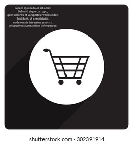 put in shopping cart. icon. vector design