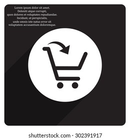 put in shopping cart. icon. vector design