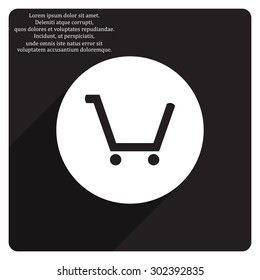 put in shopping cart. icon. vector design