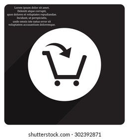 put in shopping cart. icon. vector design