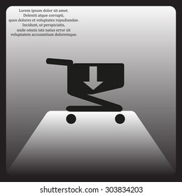 put in shopping cart. icon. vector design