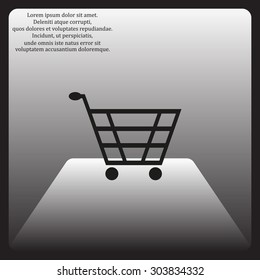put in shopping cart. icon. vector design