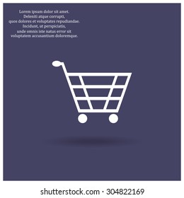 put in shopping cart. icon. vector design
