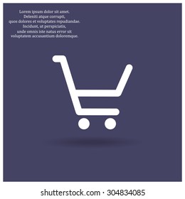 put in shopping cart. icon. vector design