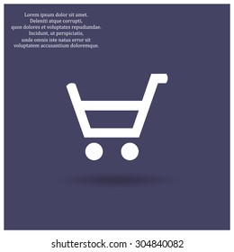 put in shopping cart. icon. vector design