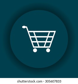 put in shopping cart. icon. vector design