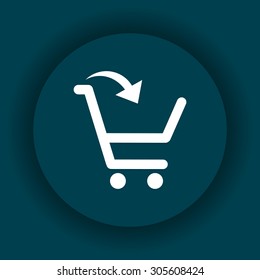 put in shopping cart. icon. vector design