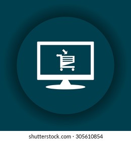 put in shopping cart. icon. vector design