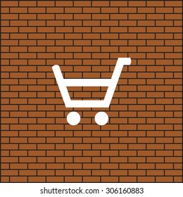 put in shopping cart. icon. vector design