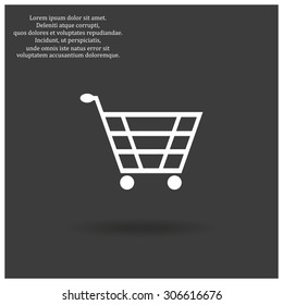 put in shopping cart. icon. vector design