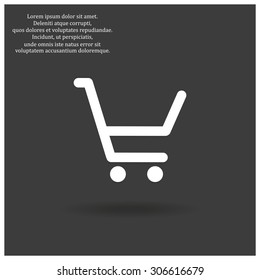 put in shopping cart. icon. vector design