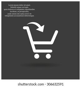 put in shopping cart. icon. vector design