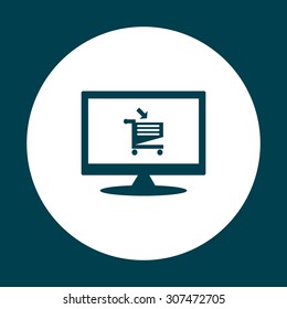 put in shopping cart. icon. vector design