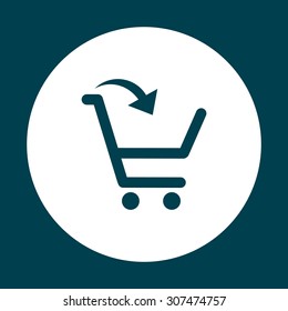 put in shopping cart. icon. vector design