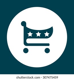 put in shopping cart. icon. vector design