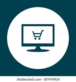 put in shopping cart. icon. vector design