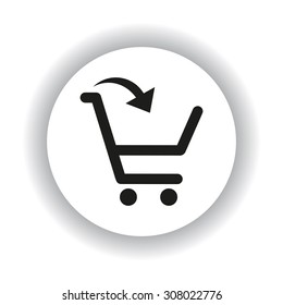 put in shopping cart. icon. vector design