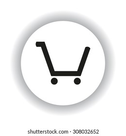 put in shopping cart. icon. vector design