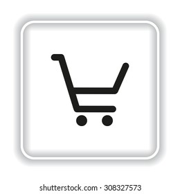 put in shopping cart. icon. vector design