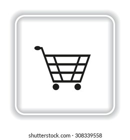 put in shopping cart. icon. vector design