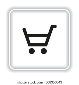 put in shopping cart. icon. vector design