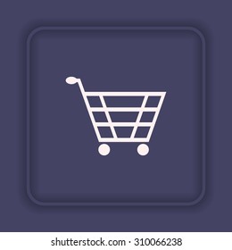 put in shopping cart. icon. vector design