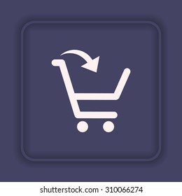put in shopping cart. icon. vector design