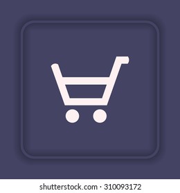 put in shopping cart. icon. vector design