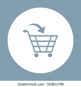 put in shopping cart. icon. vector design