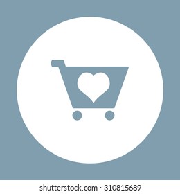 put in shopping cart. icon. vector design