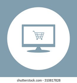 put in shopping cart. icon. vector design