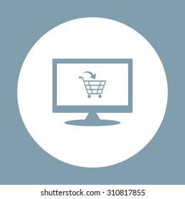 put in shopping cart. icon. vector design