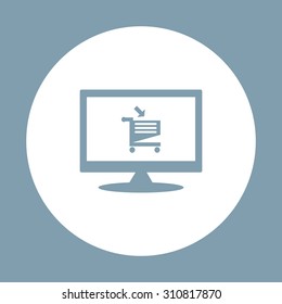 put in shopping cart. icon. vector design