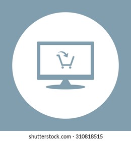 put in shopping cart. icon. vector design