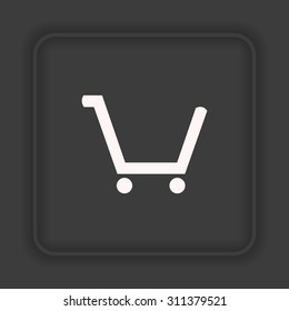 put in shopping cart. icon. vector design