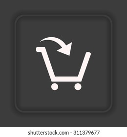 put in shopping cart. icon. vector design