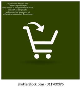 put in shopping cart. icon. vector design