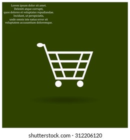 put in shopping cart. icon. vector design