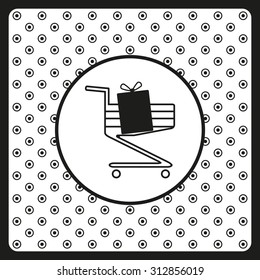 put in shopping cart. icon. vector design