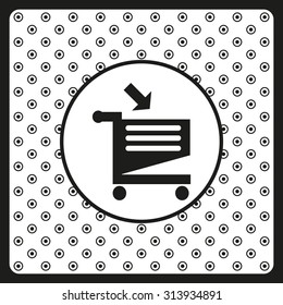 put in shopping cart. icon. vector design