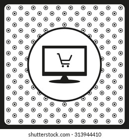 put in shopping cart. icon. vector design