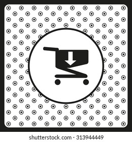 put in shopping cart. icon. vector design