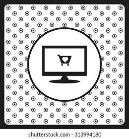put in shopping cart. icon. vector design