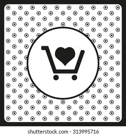 put in shopping cart. icon. vector design