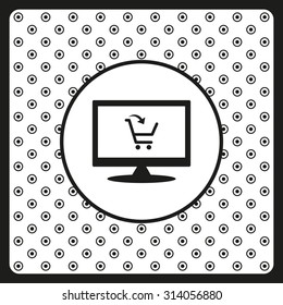 put in shopping cart. icon. vector design