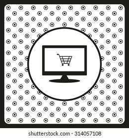 put in shopping cart. icon. vector design