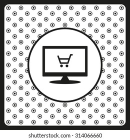 put in shopping cart. icon. vector design