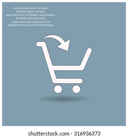 put in shopping cart. icon. vector design