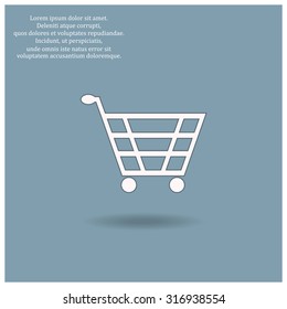 put in shopping cart. icon. vector design