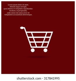 put in shopping cart. icon. vector design